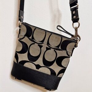 Coach Black and Tan Crossbody Bag